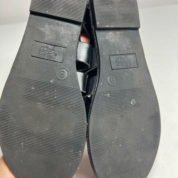 FADED GLORY Women’s Black Chilly Sandals, Black strap open toe Size 8 - Picture 9 of 11